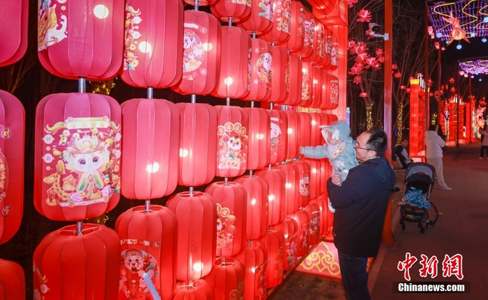 北京市民周末赏花灯|北京市_新浪新闻