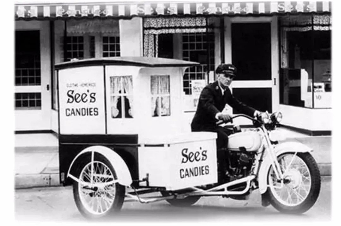 喜诗糖果的送货摩托车