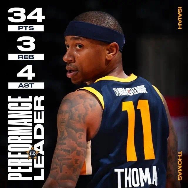 小托马斯在盐湖城星光队曾拿下34分。