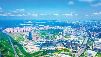 鸟瞰遂宁高新区。