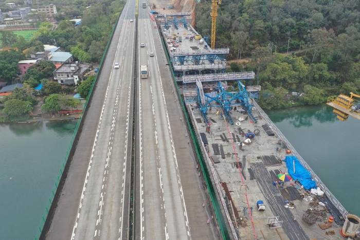 视频长深高速河惠段改扩建项目河源段已基本完成路基工程