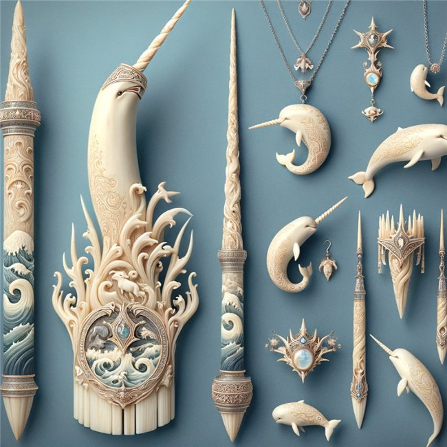 这些角常常被加工成精美的手工艺品,如雕塑,权杖,饰品,甚至是宗教和