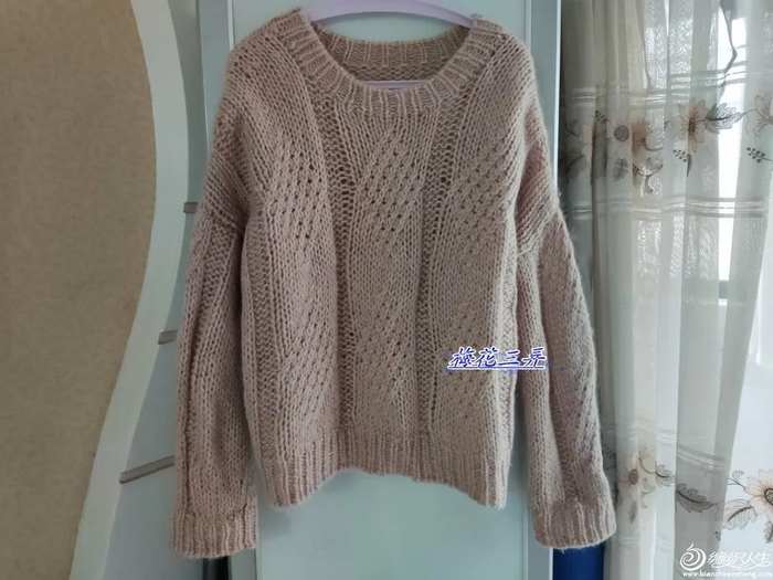 卡卡,温柔风丝马仿麻花套头衫(附图解)|卡卡|袖子|罗纹_新浪新闻