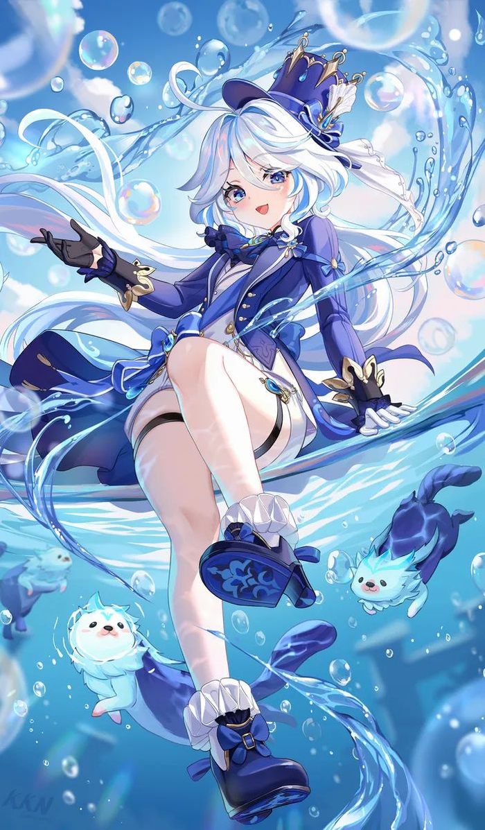 【颜落的美图|壁纸】最"水"的雌小鬼|原神_新浪新闻