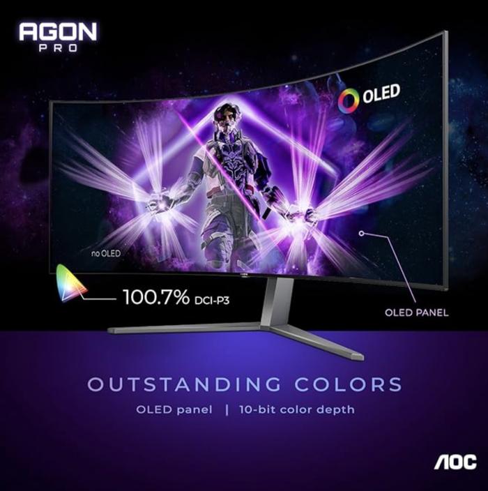 AOC 推出 AGON PRO AG456UCZD 显示器：2K 240Hz OLED 带鱼屏__财经头条