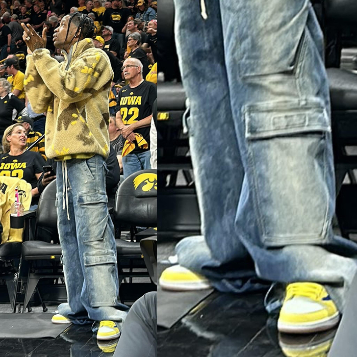 最近,travisscott上脚了曝光数次的travisscottxairjordan1lowog"