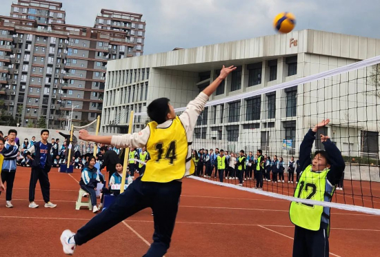 成都华川中学阳光体育节:澎"排"开赛,叩响青春|中学|中学校|年级_新浪