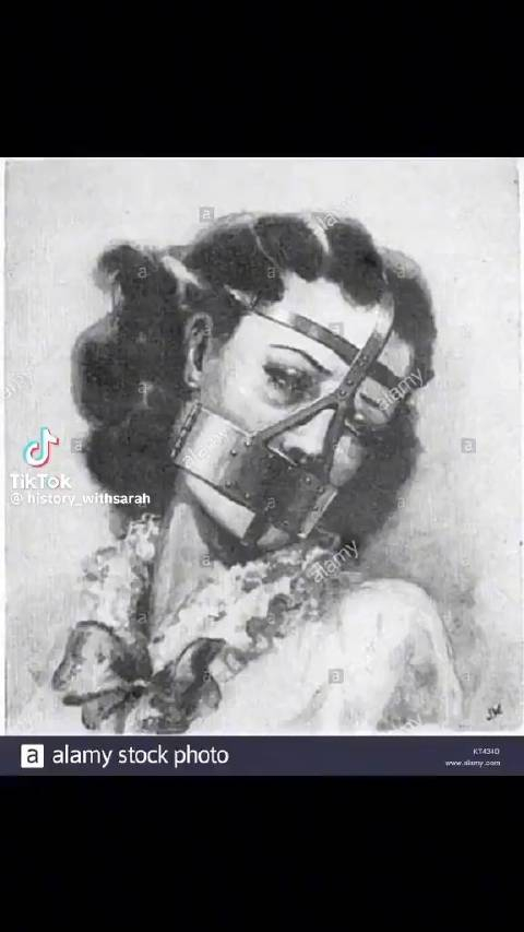 说是中世纪多嘴或反对权威的女性会被迫在头上戴上金属笼子以示惩罚