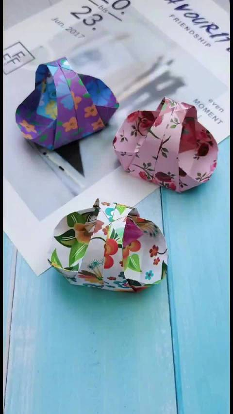 折纸小篮子~ 用一张纸折可爱又甜美的篮子_手机新浪网