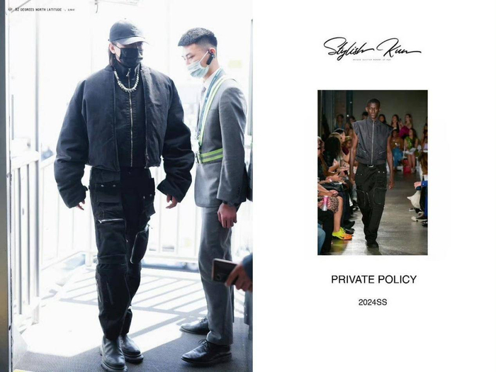 蔡徐坤机场造型硬朗有型三开门冰箱成优越身材新热词