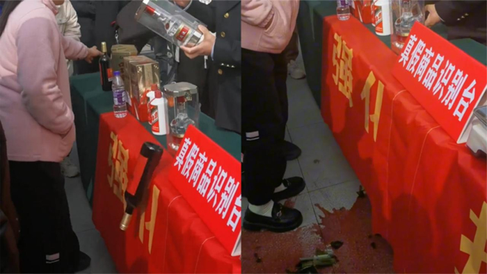真假品鉴时红酒不慎摔碎大哥打趣这酒不香是假酒最后回答亮了