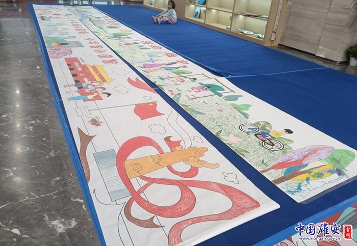 儿童友好看雄安丨雄安新区容东片区举办"长图画卷 共绘雄安"儿童绘画
