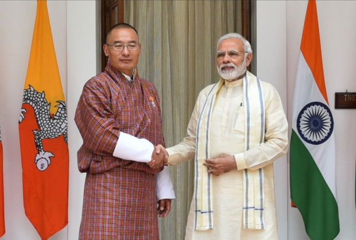 印度总理莫迪与不丹首相策林·托杰会晤