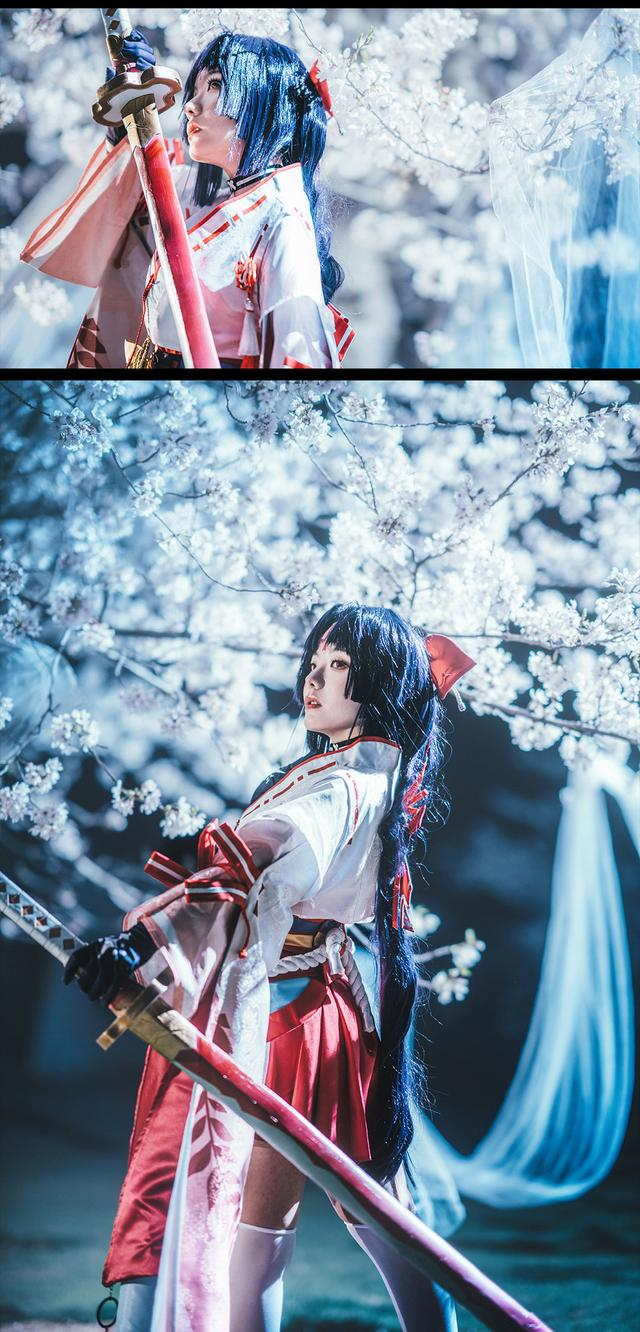 《阴阳师》妖刀姬御神之刃cosplay|神之刃|妖刀|大仙_新浪新闻