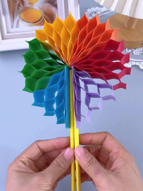 转需翻花折纸教程