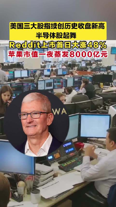 美国三大股指续创历史收盘新高半导体股起舞美版贴吧reddit上市首日