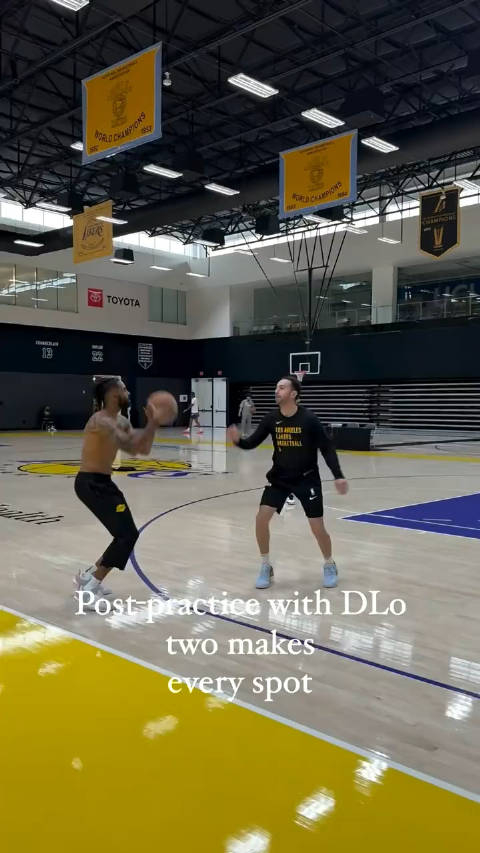 拉塞尔基本每次训练都会单独加练三分球准是有原因的