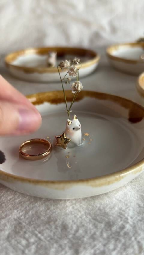 小小只的可爱置物桌面摆件陶艺手工