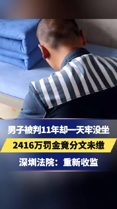 有房有车2416万罚金竟分文未缴深圳法院重新收监