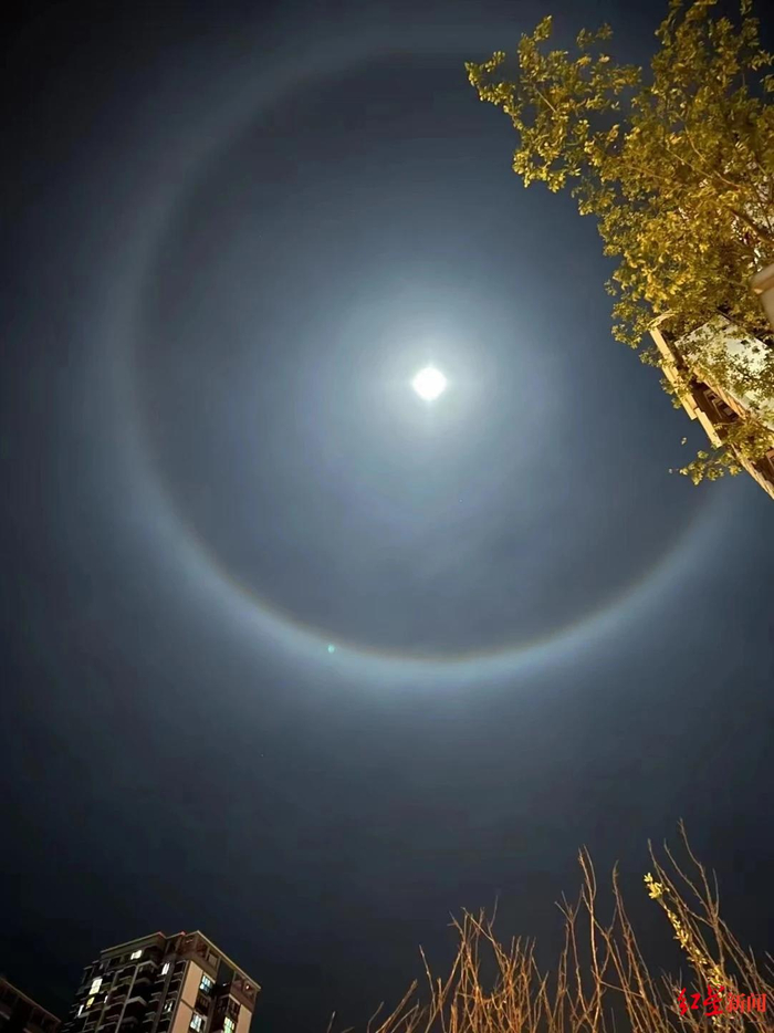 四川攀枝花,凉山多地出现"月晕"奇观 市民:还是第一次看到|凉山州