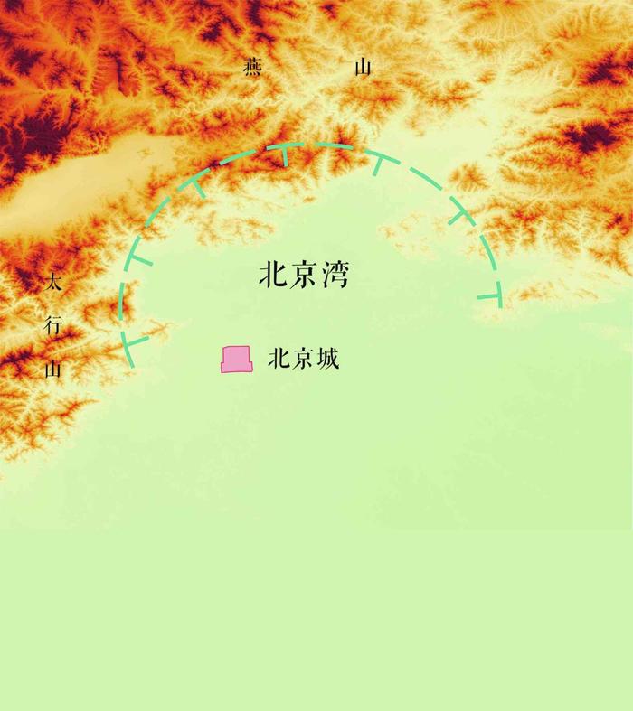 北京湾地形图片