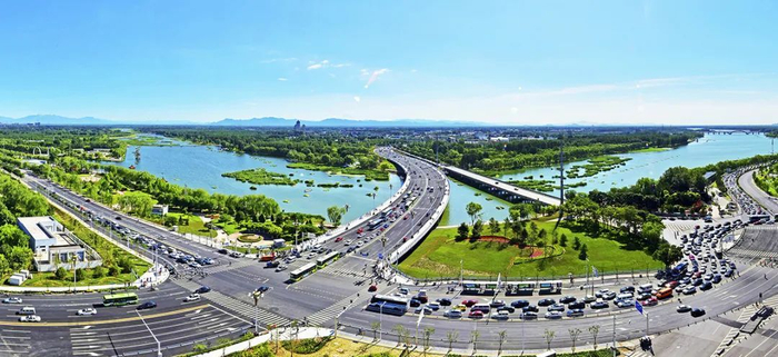 2016年7月1日，潮白河新桥竣工通车。（安湘庭摄）