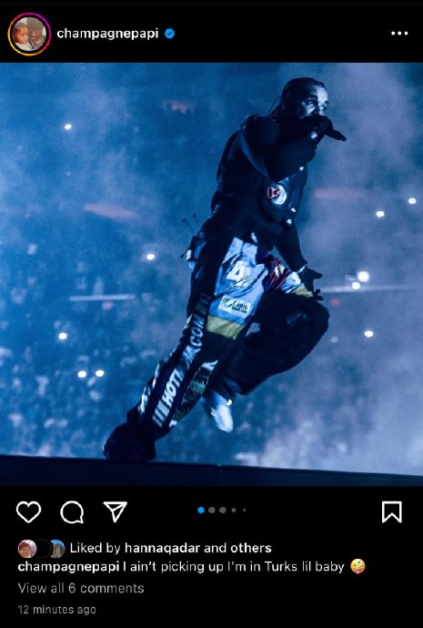 drake 在ig饮用 nav 的歌词疑似回击:i aint picking up im in