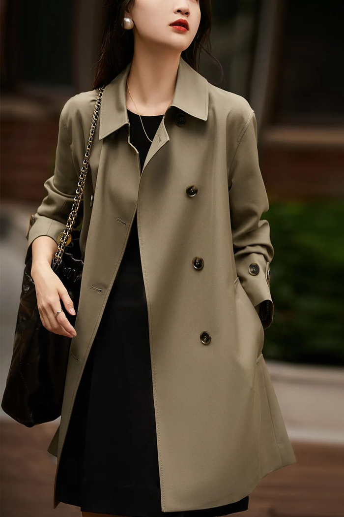 源自意大利cantomotto英伦风风衣剪裁面料设计感超绝自带高级感可商务