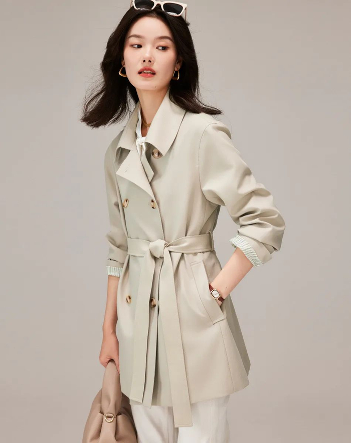 源自意大利cantomotto英伦风风衣剪裁面料设计感超绝自带高级感可商务