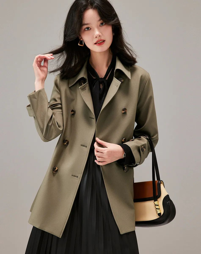 源自意大利cantomotto英伦风风衣剪裁面料设计感超绝自带高级感可商务