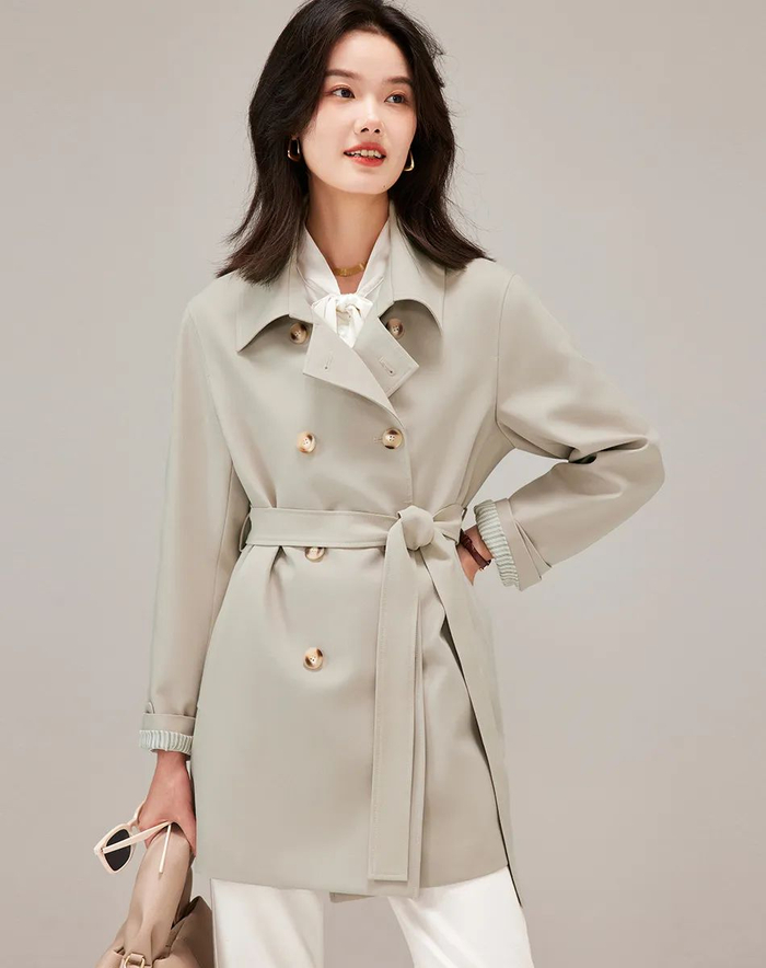 源自意大利cantomotto英伦风风衣剪裁面料设计感超绝自带高级感可商务