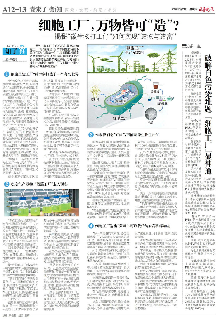 新知细胞工厂万物皆可造揭秘神奇的微生物打工仔