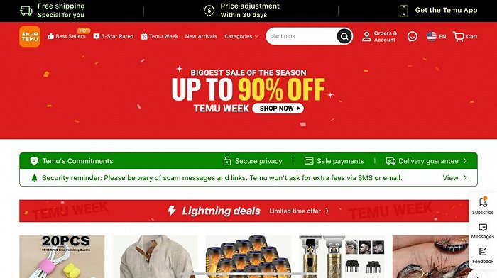 Temu官网首页