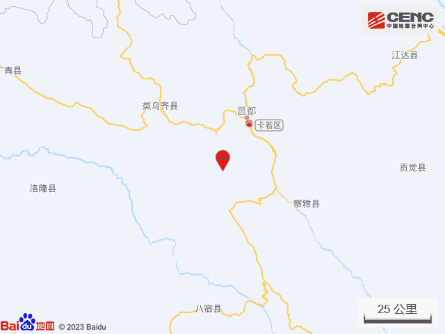 最大地震是2023年3月17日在西藏昌都市洛隆县发生的4