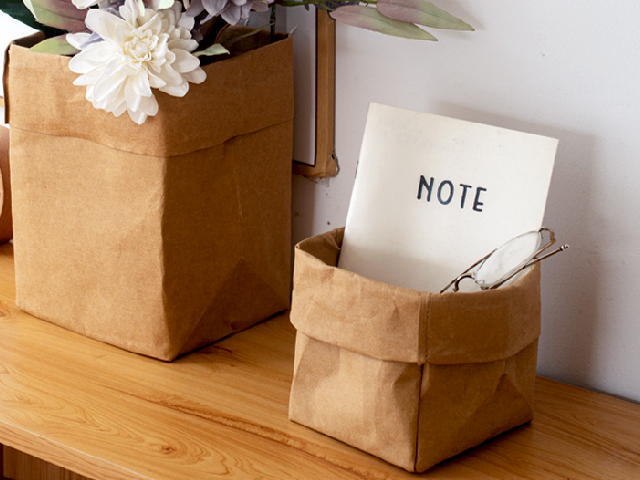 纸糊的身子爆款的命——可水洗牛皮纸袋,透出满满ins风|收纳|爆款