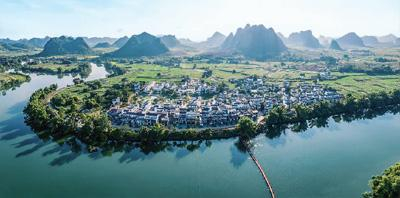 美丽的卜花村。黄成城摄