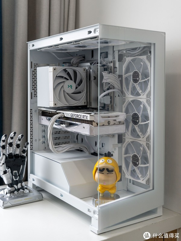 白色海景房性能之选技嘉b760m冰雕x主板测评附装机超频教程