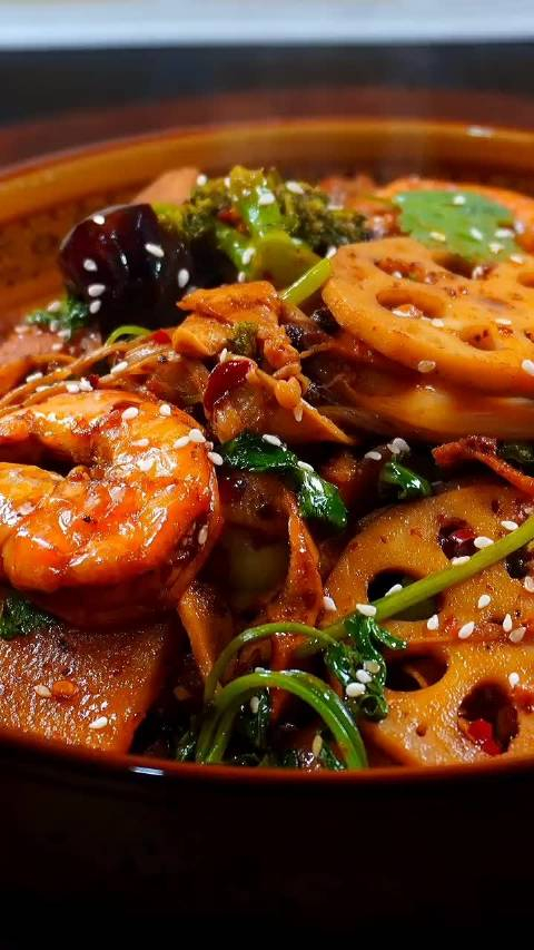 麻辣香锅在家也能做,不过油,健康又美味_手机新浪网