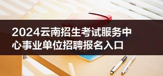 2024云南招生考试服务中心事业单位招聘报名入口-云南省招考工作