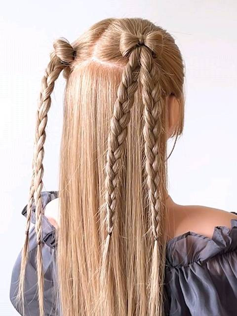 跟着视频学编头发