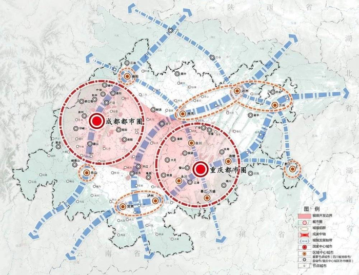 根据规划,重庆都市圈的重庆区域,仅包括主城都市区部分,近半区媳换