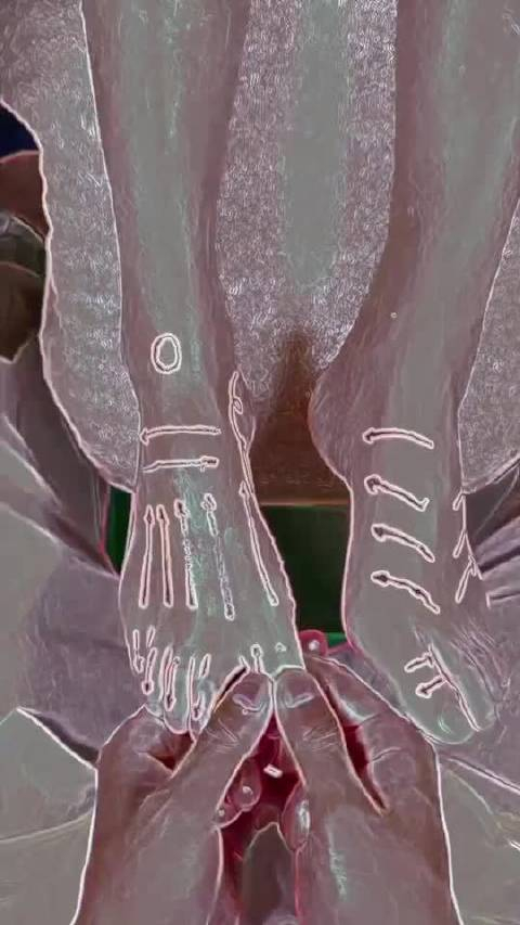 脚背按摩放松的全流程简单易学