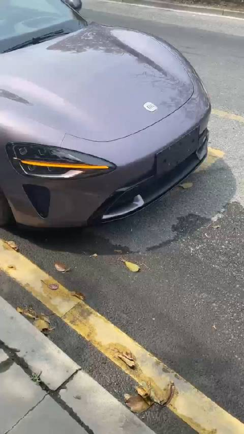 网传视频,流量王小米su7后空悬断裂,目测是撞上马