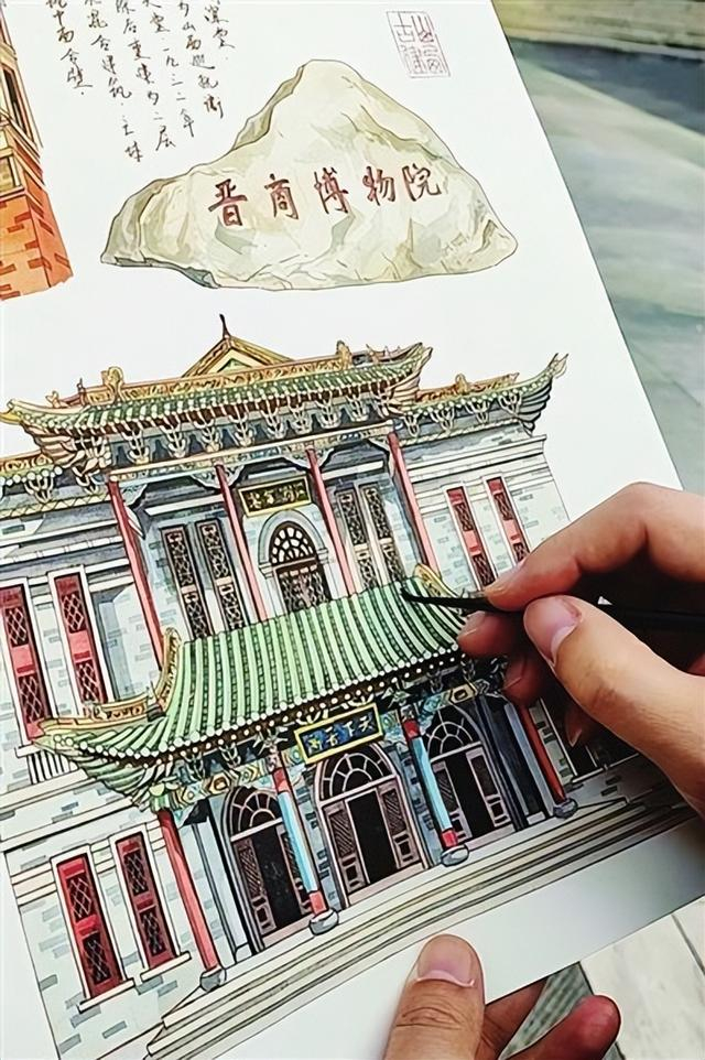 家住太原市小店区的太原后生秦志臻,出于对美术的热爱和对古建的偏爱