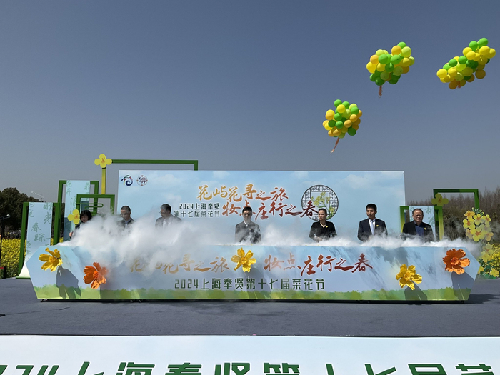花屿花寻之旅妆点庄行之春2024上海奉贤第十七届菜花节开幕
