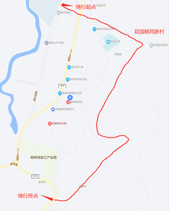 绕行路线示意图2024年3月27日桐梓县交通运输局  桐梓县公安局交通