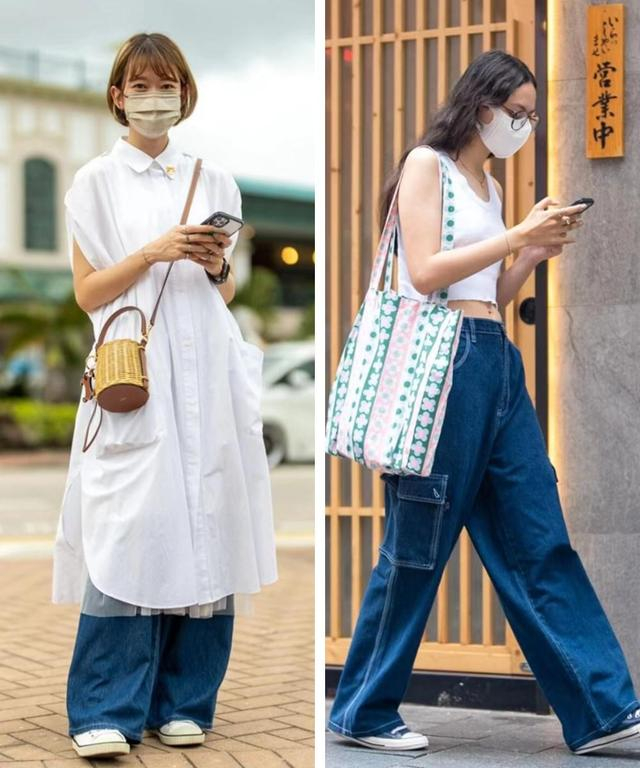 被香港街拍女生惊艳了!裤不紧身,鞋穿平底,却个个松弛又高级