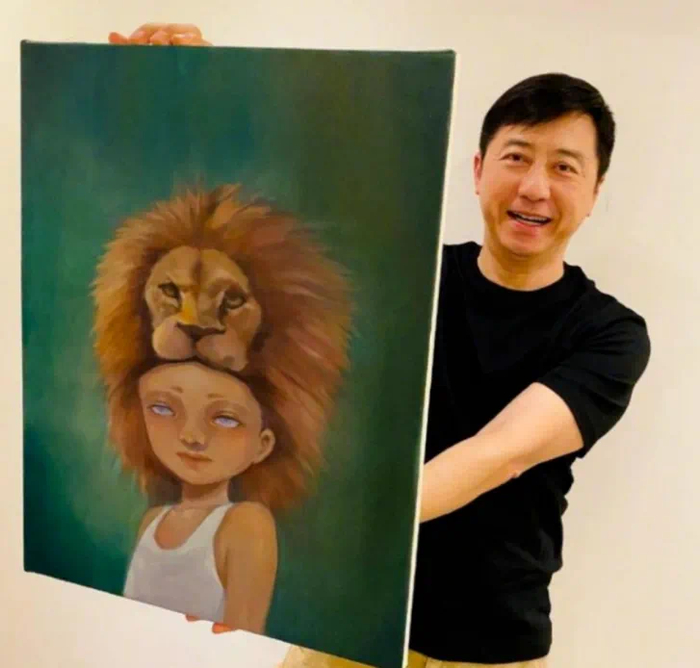 庾澄庆晒恩利送给他的画