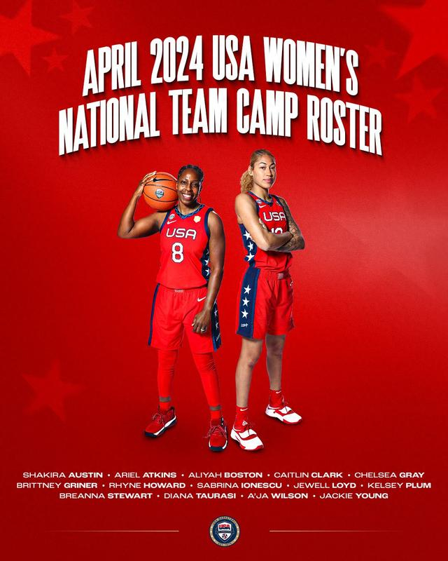 美国女篮奥运训练营名单:众星云集 两个"女"