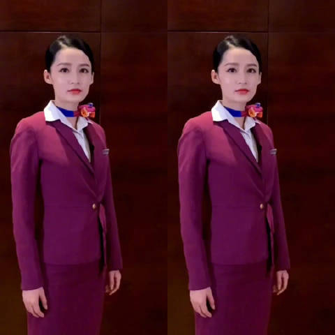 李沁张天爱制服旧照今天也是忆往昔时光了李沁张天爱中国机长时期的